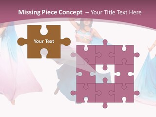 Dance Blue Femininity PowerPoint Template