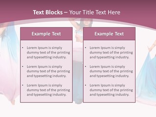 Dance Blue Femininity PowerPoint Template