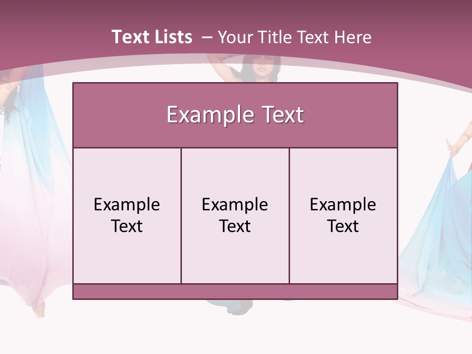 Dance Blue Femininity PowerPoint Template