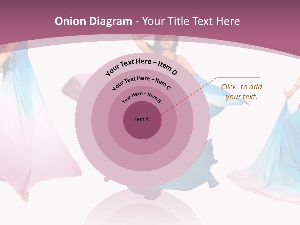 Dance Blue Femininity PowerPoint Template