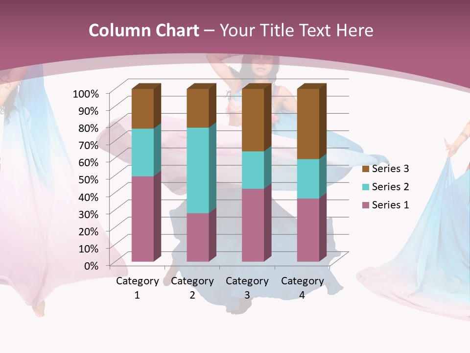 Dance Blue Femininity PowerPoint Template