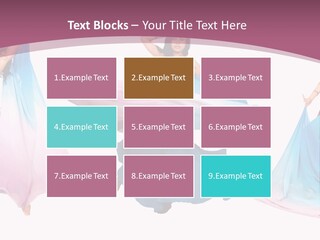 Dance Blue Femininity PowerPoint Template