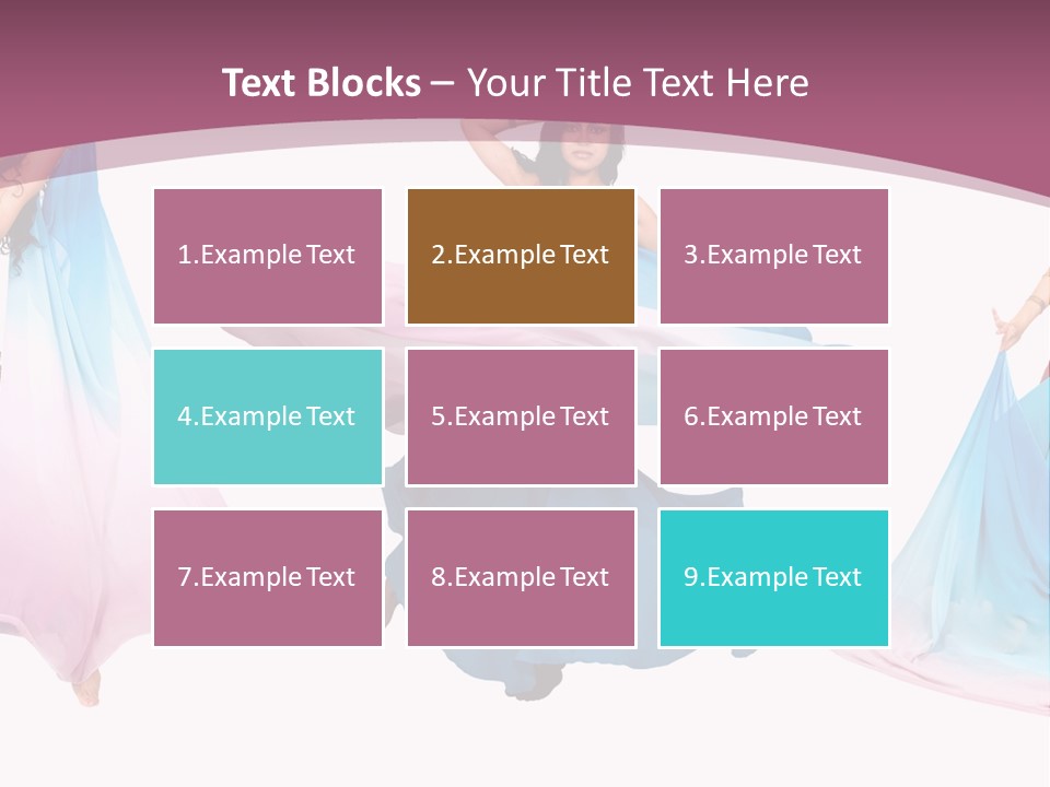 Dance Blue Femininity PowerPoint Template