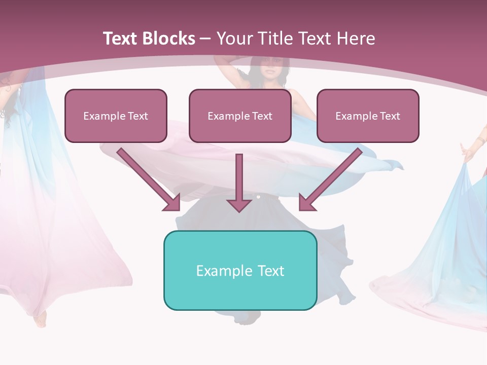 Dance Blue Femininity PowerPoint Template