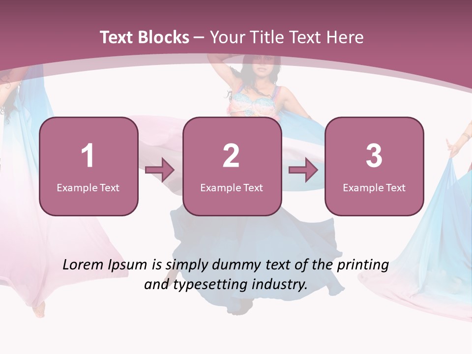 Dance Blue Femininity PowerPoint Template