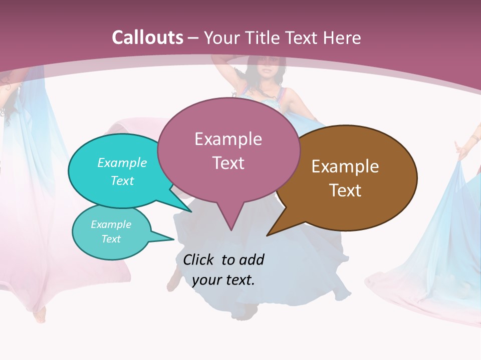 Dance Blue Femininity PowerPoint Template