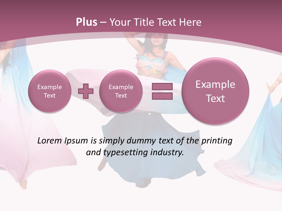 Dance Blue Femininity PowerPoint Template