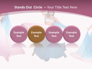 Dance Blue Femininity PowerPoint Template