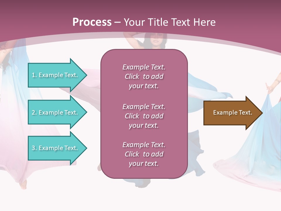 Dance Blue Femininity PowerPoint Template