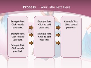 Dance Blue Femininity PowerPoint Template