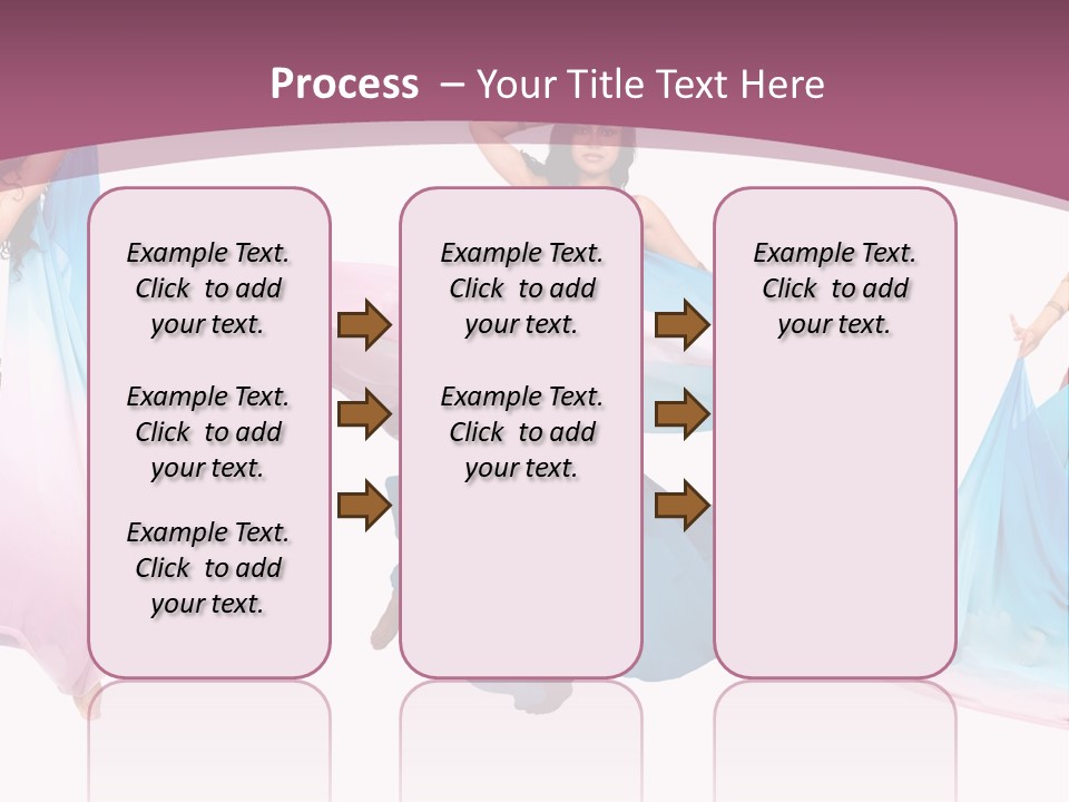 Dance Blue Femininity PowerPoint Template