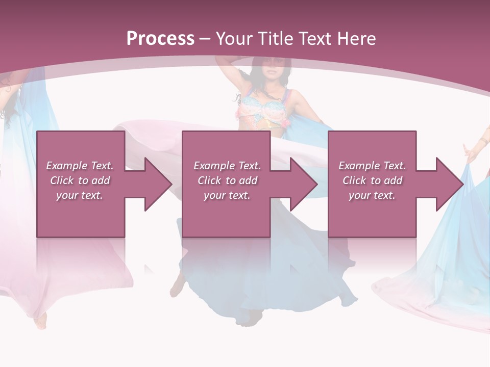 Dance Blue Femininity PowerPoint Template