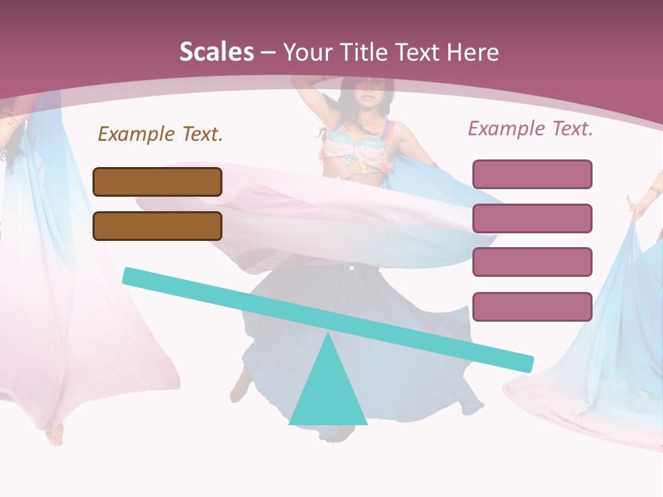 Dance Blue Femininity PowerPoint Template