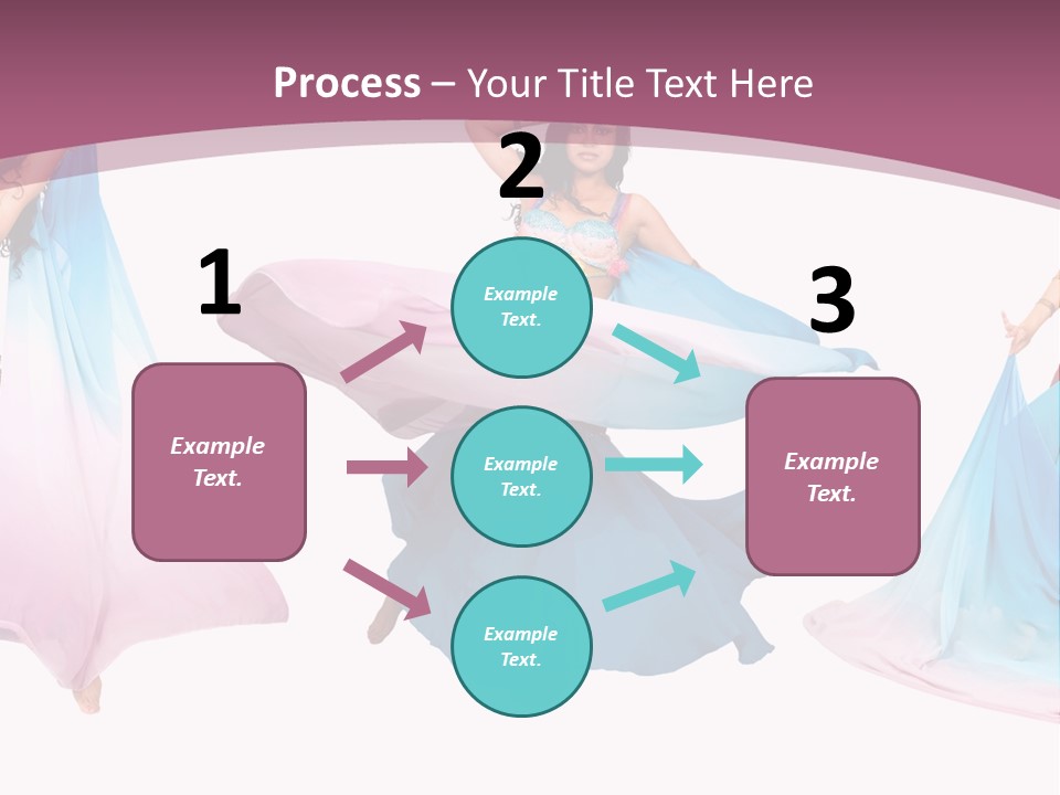 Dance Blue Femininity PowerPoint Template