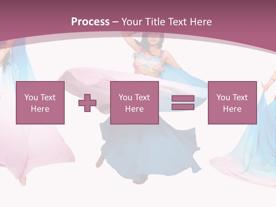 Dance Blue Femininity PowerPoint Template