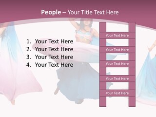 Dance Blue Femininity PowerPoint Template