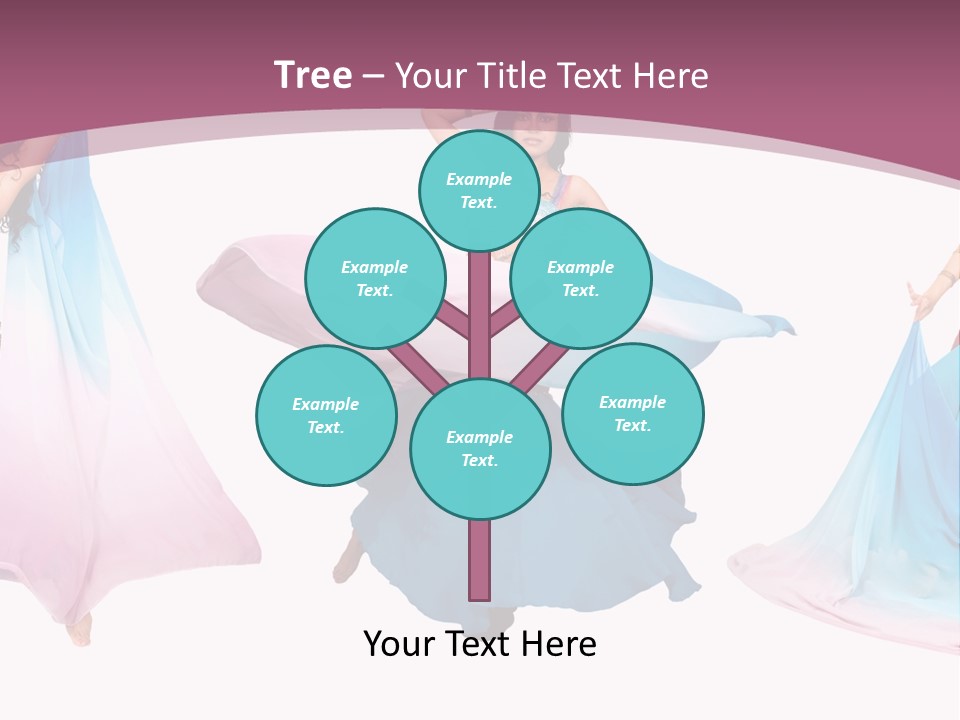 Dance Blue Femininity PowerPoint Template