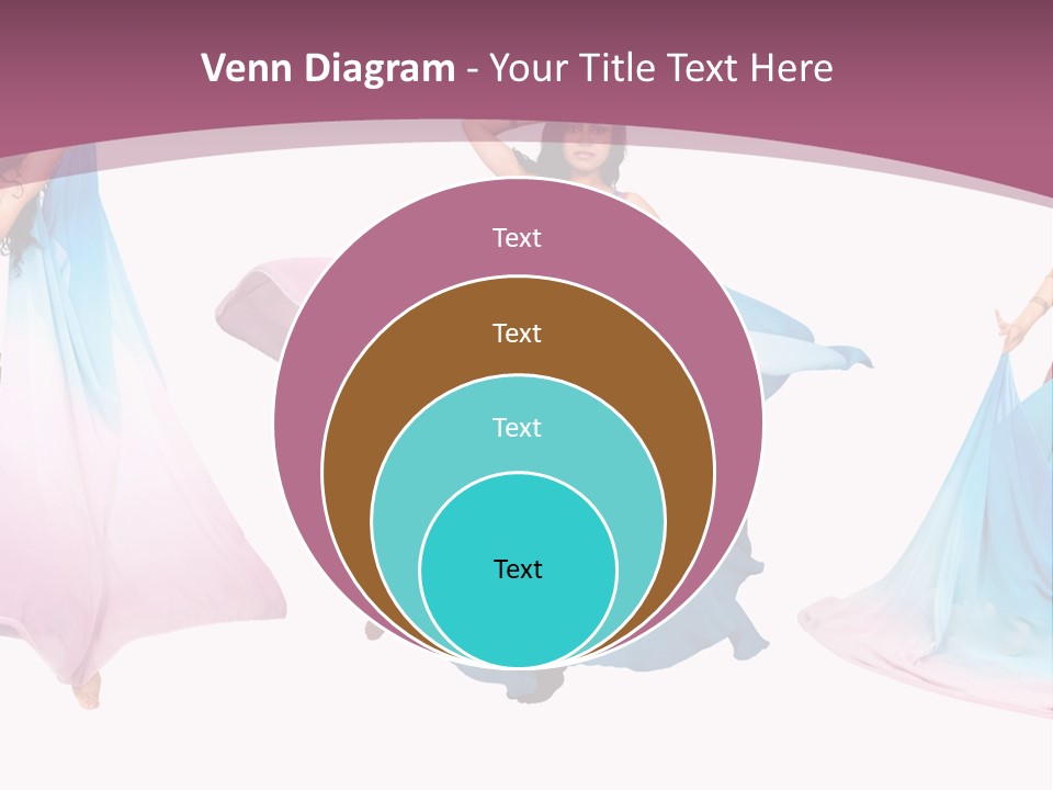 Dance Blue Femininity PowerPoint Template