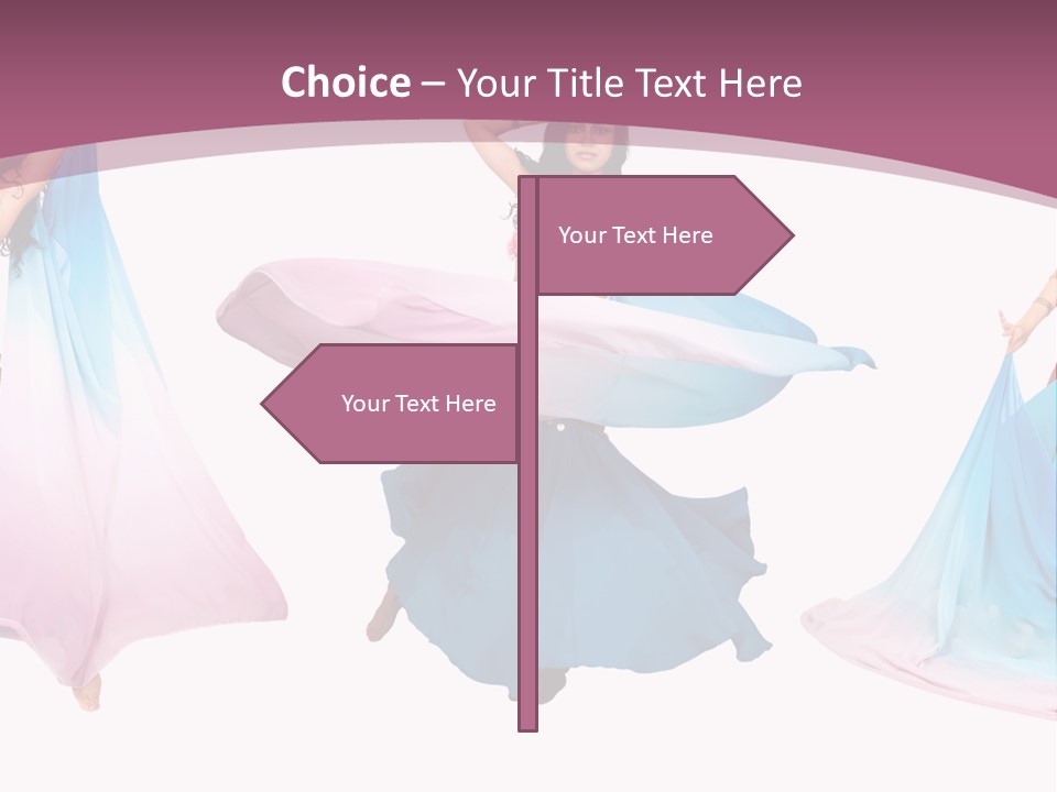 Dance Blue Femininity PowerPoint Template