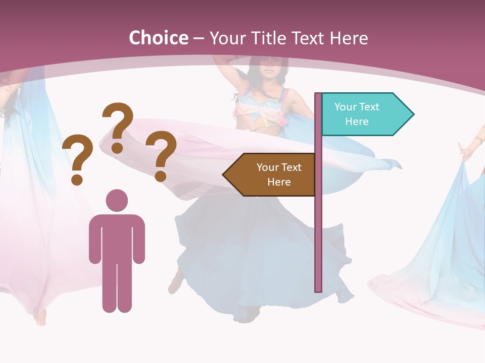 Dance Blue Femininity PowerPoint Template