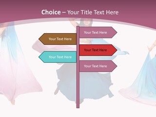 Dance Blue Femininity PowerPoint Template