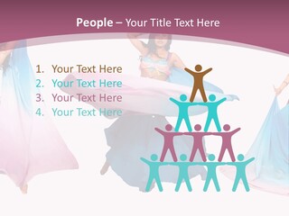 Dance Blue Femininity PowerPoint Template