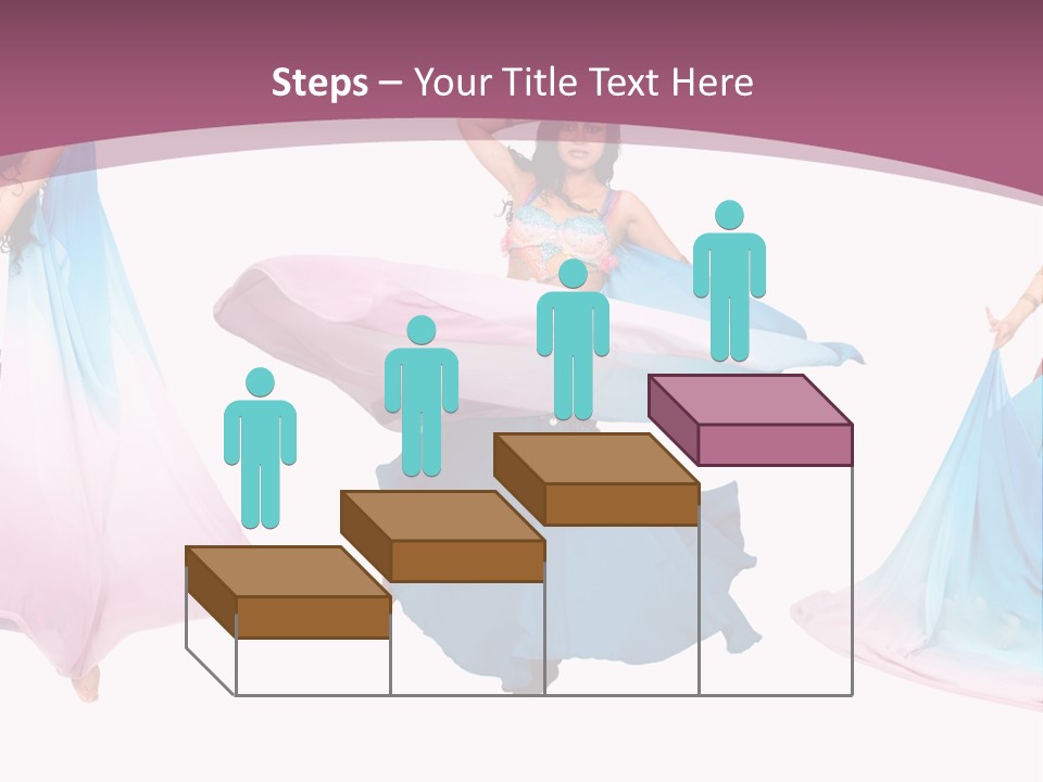 Dance Blue Femininity PowerPoint Template