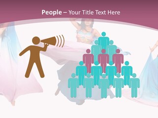 Dance Blue Femininity PowerPoint Template