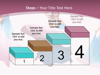 Dance Blue Femininity PowerPoint Template