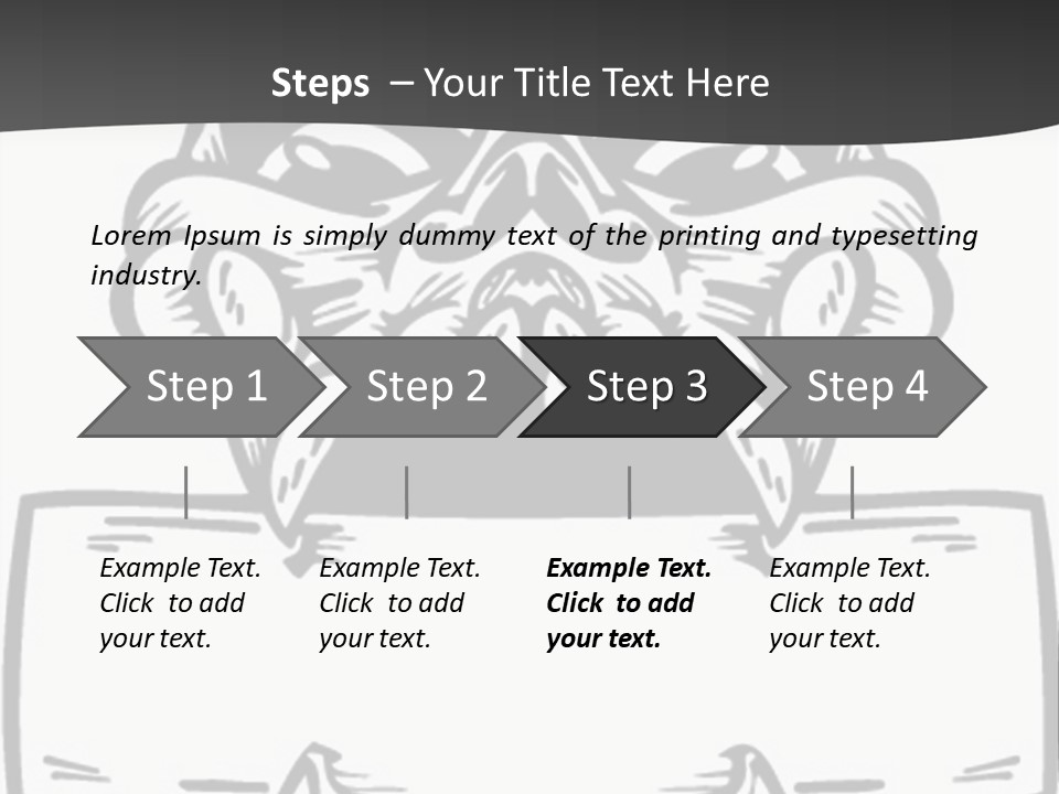 Screenprinting Bones Vector PowerPoint Template