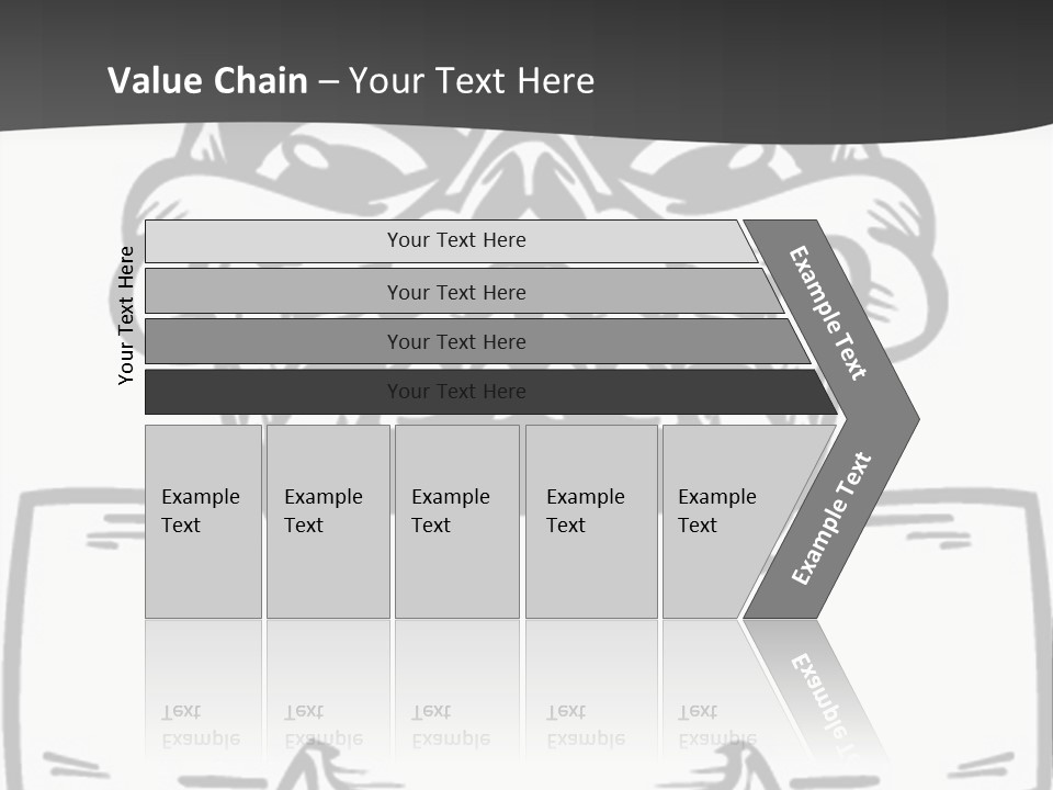 Screenprinting Bones Vector PowerPoint Template