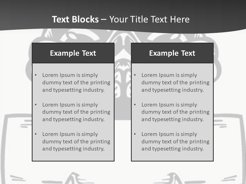 Screenprinting Bones Vector PowerPoint Template