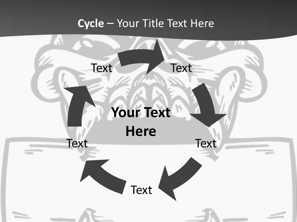 Screenprinting Bones Vector PowerPoint Template