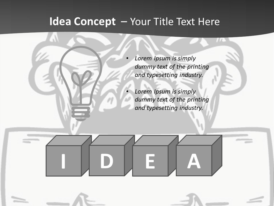 Screenprinting Bones Vector PowerPoint Template