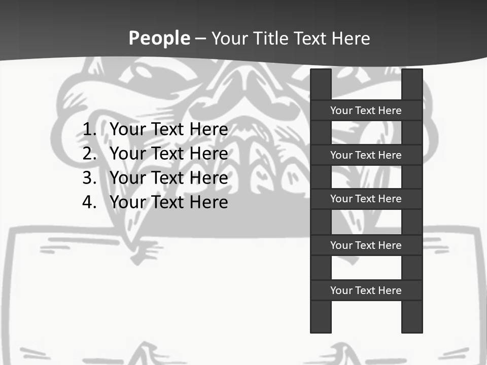 Screenprinting Bones Vector PowerPoint Template