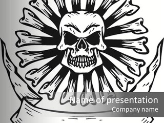 Death Illustration Bones PowerPoint Template