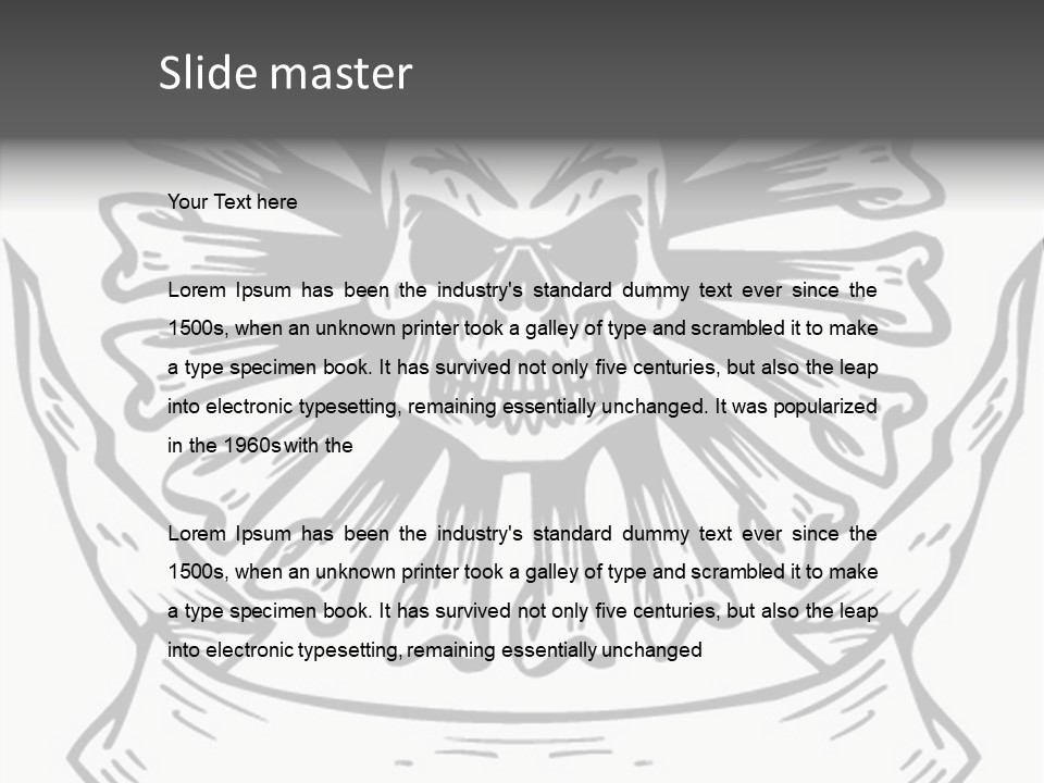 Death Illustration Bones PowerPoint Template