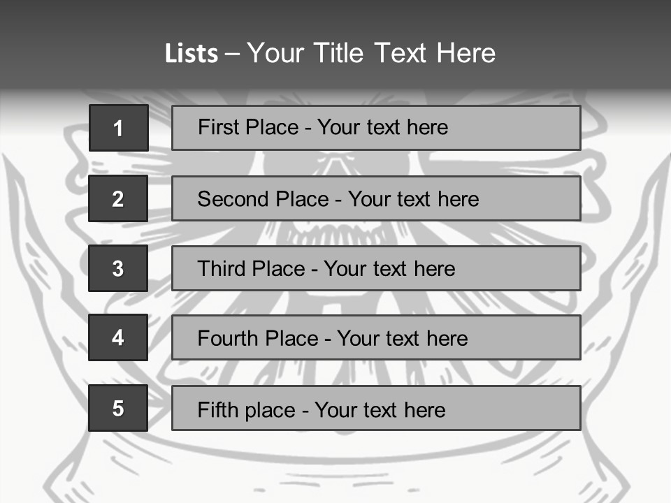 Death Illustration Bones PowerPoint Template