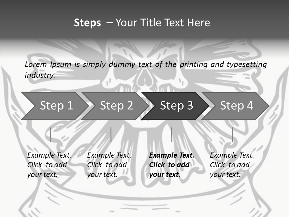 Death Illustration Bones PowerPoint Template