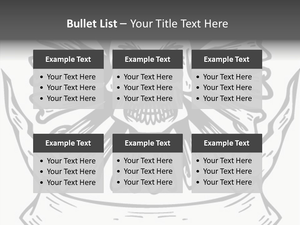 Death Illustration Bones PowerPoint Template