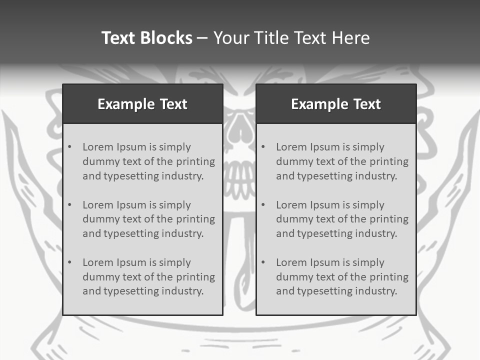 Death Illustration Bones PowerPoint Template