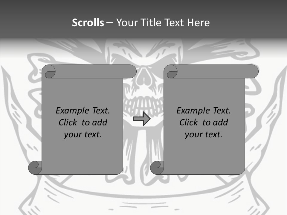 Death Illustration Bones PowerPoint Template