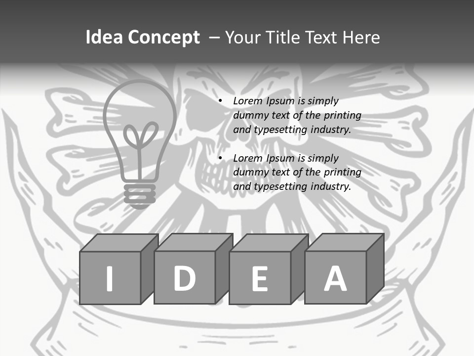 Death Illustration Bones PowerPoint Template