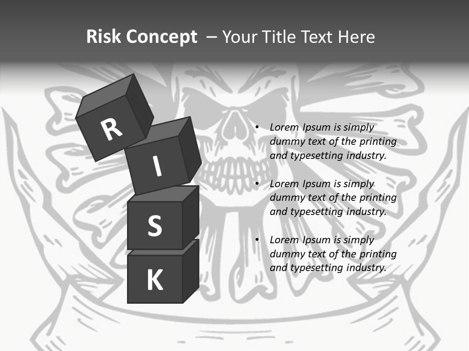 Death Illustration Bones PowerPoint Template