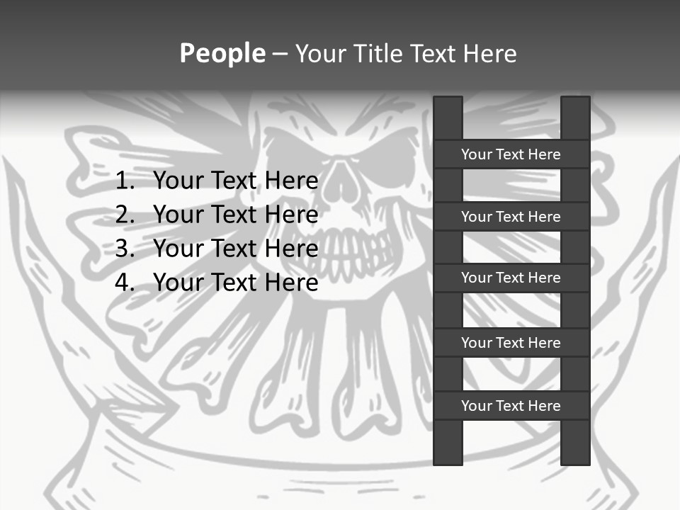 Death Illustration Bones PowerPoint Template