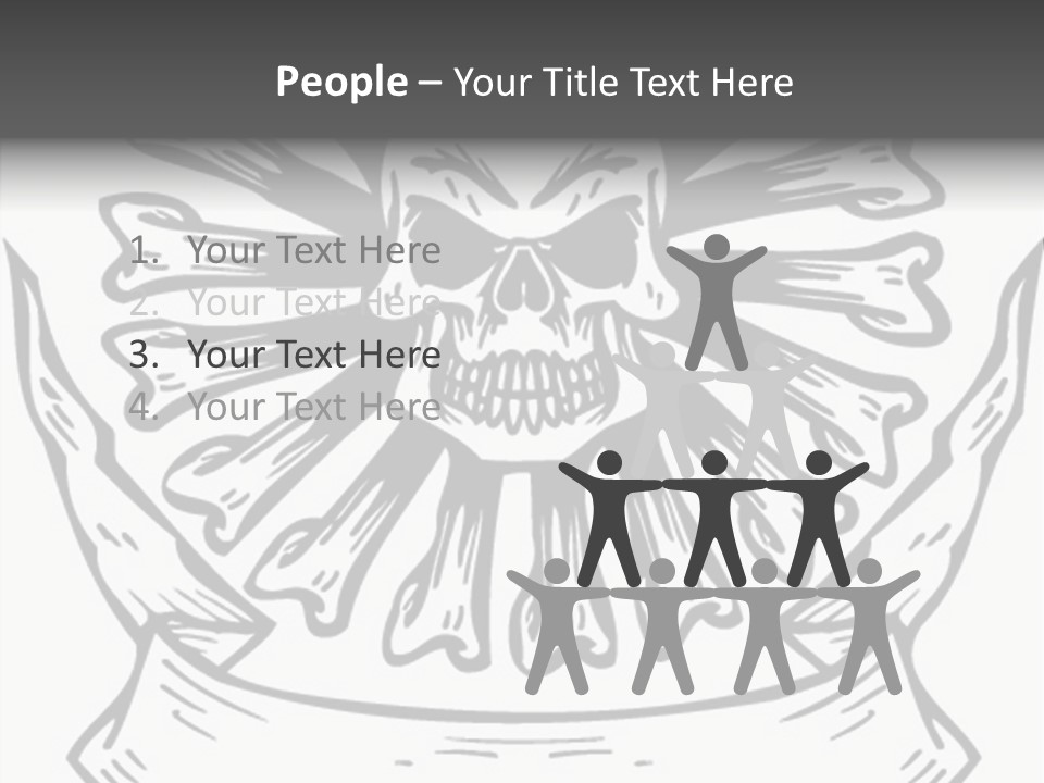 Death Illustration Bones PowerPoint Template