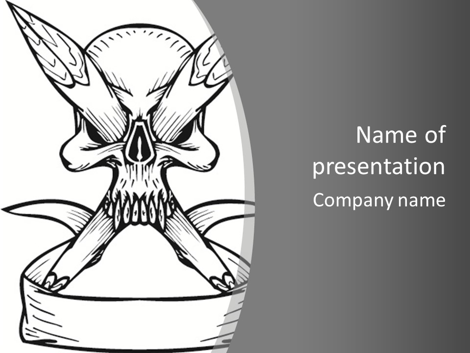 Vector Death Head PowerPoint Template