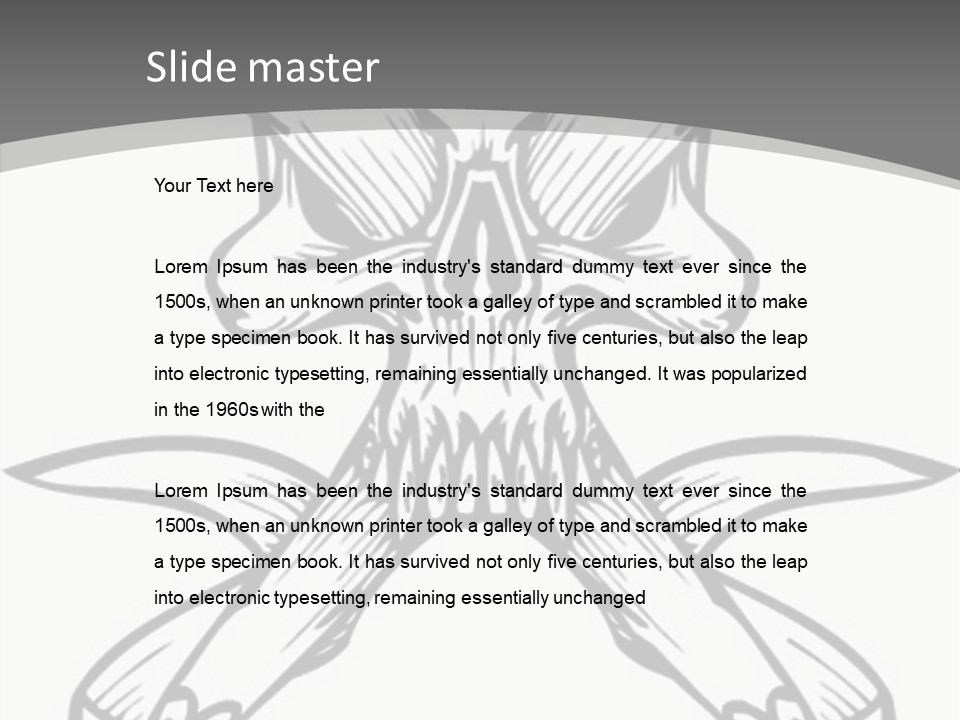 Vector Death Head PowerPoint Template