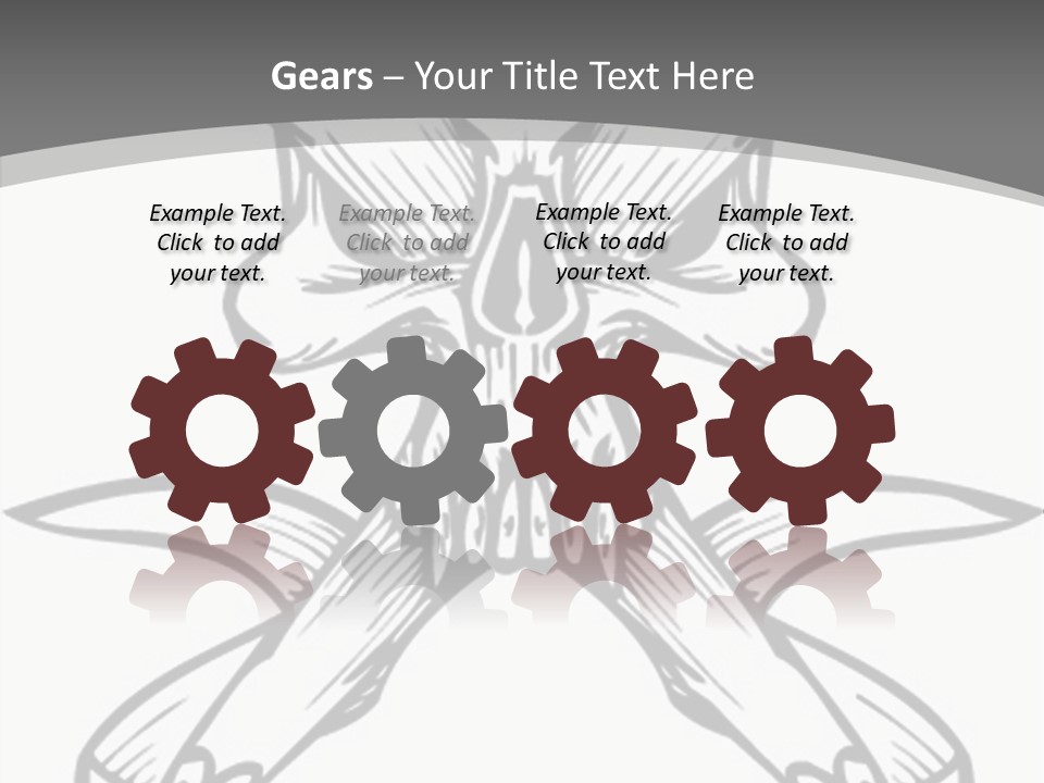 Vector Death Head PowerPoint Template