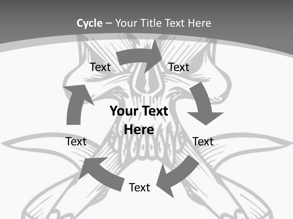 Vector Death Head PowerPoint Template